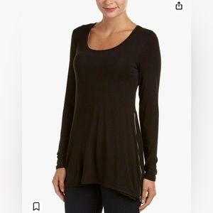 New w/ Tags! Lyssé Plus Women's Long Sleeve Zip Top, Black, XL